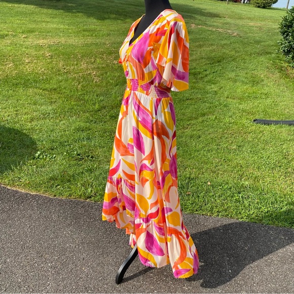 Anthropologie Abel the Label ATL Swish Maxi BOHO HI-Low Women X-Small Dress - Picture 8 of 11